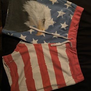 Mens American Flag Chubbies Sweatshorts